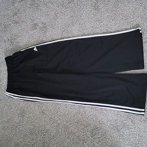 Adidas 3 Stripe wide leg trackpants